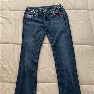 Cowgirl Tough Western Riding Bling Jeans